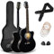 3rd Avenue Pacchetto con chitarra elettro-acustica cutaway 3rd Avenue di dimensioni standard 4/4 livello beginner, accordatore incorporato ed equalizzatore – Nero