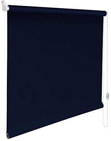 Sonnenschutz-HH® - Mini Verdunkelungsrollo Abdunkelungsrollo Minirollo Rollo KLEMMFIX Seitenzugrollo Kettenzugrollo inkl. Klemmträger ohne Bohren - Außenmaß Breite 140 x 220 cm Höhe - dunkelblau