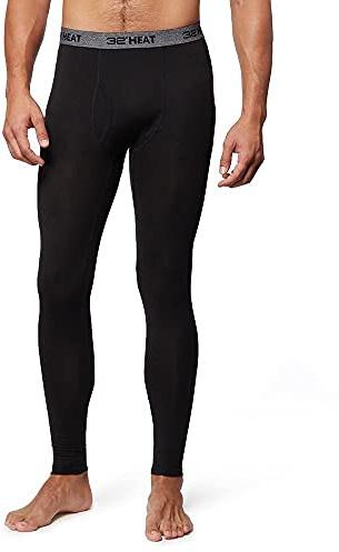 32º Degrees Heat Mens Performance Thermal Lightweight Baselayer Legging Pant, Black, Medium