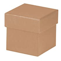 Rössler Papier 13421453620 - Caja cuadrada de cartón Boxline, 65 x 65 x 65 mm, kraft, 1 unidad