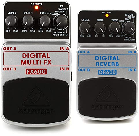 Behringer FX600 Multi-Effects Pedal & DR600 Digital Stereo Reverb Effects Pedal
