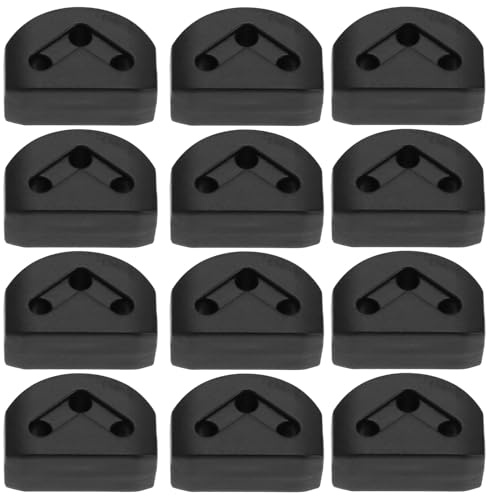 12 Stück Perlen für Brücke mit 3 Löchern, Flamenco-Gitarre, klassisch, für klassische Gitarre, Akustikgitarre, Nylonsaiten, Ukulele, Zubehör für Musikinstrumente, Schwarz