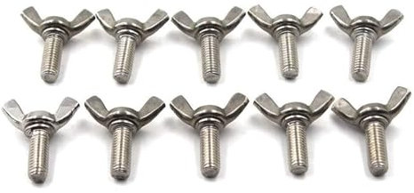 Flügelschrauben-Set aus Edelstahl 304, M8 x 10, Handdrehschraube, Schmetterlingsschrauben-Sets, 10 Stück