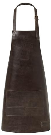 GlobeeCraft Herren-Küchenschürze aus Leder, Grillschürze aus braunem Leder, Eleganz und Haltbarkeit für Küchenbegeisterte, braun, One size