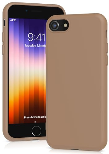 YATWIN Silicone Case for iPhone SE 2020/2022, iPhone 8/7, Soft-Touch, Shockproof, DustProof, Antiskid Apple Phone Cover for iPhone SE 2nd 3rd Generation - Milk Tee