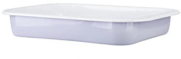 Huangj-0527 Baking Pans Enamel Baking Dish Light Color Rectangular Baking Tray Dish Household Plate Creative Tray Oven Tableware Bakeware Set(E)