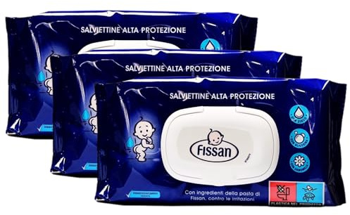 3x Salviettine Per Bambini, Alta Protezione. Con Zinco, Glicerina e Camomilla (Confezione Da 57 Salviettine)