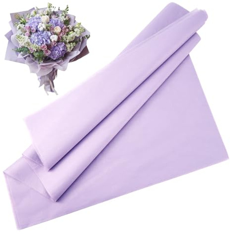 Craftdady Flower Wrapping Paper for Bouquet, 40 Sheet Lilac Waterproof Floral Bouquet Wrapping Paper Flower Lining Paper for DIY Craft Flower Packing Decor Florist Supplies(14.88 x 22.76 Inch)