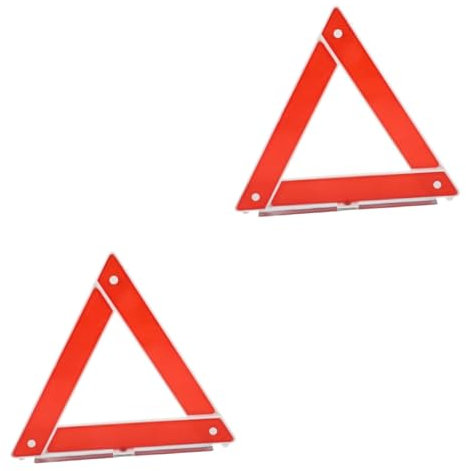 BUGUUYO 2pièces Triangle Avertissement Réfléchissant Portable pour Voiture Kit De Signalisation De Sécurité Routière Outil Urgence pour Arrêt De Panne Et Sécurité Circulation