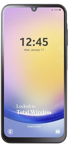 total wireless Samsung A25 5G Locked Prepaid Smartphone, 128GB, Black - Includes $55 Unlimited Talk, Text, & Data 30-Day Plan Upon Activation