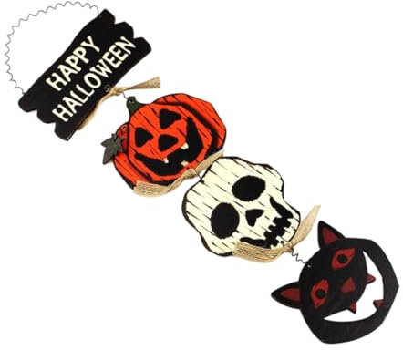 Cabilock 3 STK Halloween-dekorativer Türbehang Fotoornament Flasche Außendekoration Dress up Liefert Dekoration Perlenspielzeug Band Cool Masken Fusselrolle Für Kleidung Stiftsonde Holz