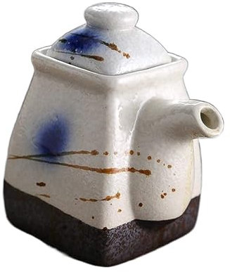 Dispensador de Aceite de Oliva, aceitera y vinagrera, vinagrera de cerámica de Estilo japonés, Botellas para Salsa de Soja.