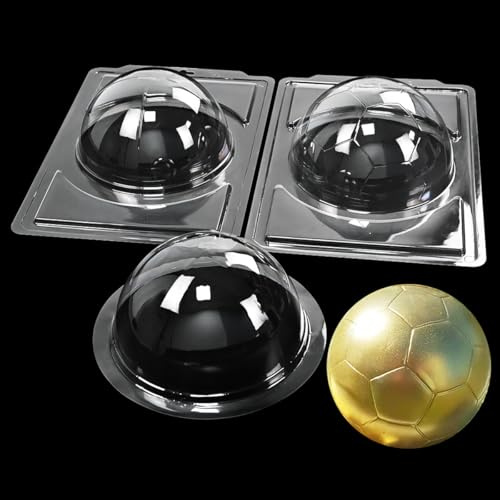 TUKE Moule à chocolat PET Moule à bonbons professionnel en polycarbonate pour chocolat, bonbons, pâtisserie durable, flexible, antiadhésif, passe au lave-vaisselle (sans BPA) (A_ Football)