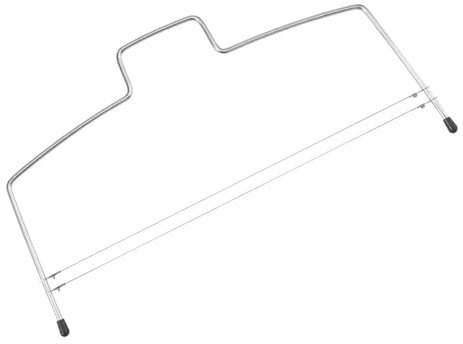 Tortenschneider,Tortenbodenschneider mit 2 Gezahnten Schneiddrähten,Edelstahl Doppellagiger Tortensäge,Tortenschneider Tortenbodenschneider,für Gleichmäßige Tortenschichten(32 cm,Doppeldraht)