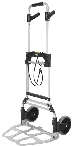 Zelsius Diable pliable jusqu'à 150 kg | Diable pour caisses à boissons, diable pliable | Chariot de transport pliable, chariot de bois de cheminée | Aide au transport avec roulettes, chariot de