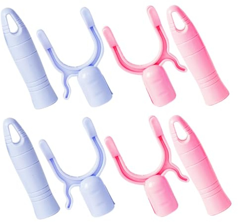 PENIKOKO 4 set Forchette in Plastica per Aste Appendini Abiti Accessori Sostitutivi Resistenti per Bastoni Armadio e Stendini Casa Supporto Stabile e Facile da Installare per Balcone e