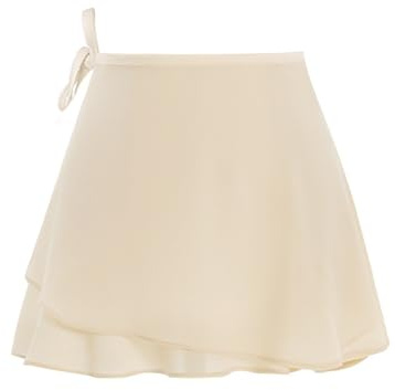 Jupe de ballet en tulle pour adulte - Jupe pour la pratique de la danse - Jupe en mousseline de soie - Danse quotidienne - Cravate - Jupe courte, Jaune clair., M