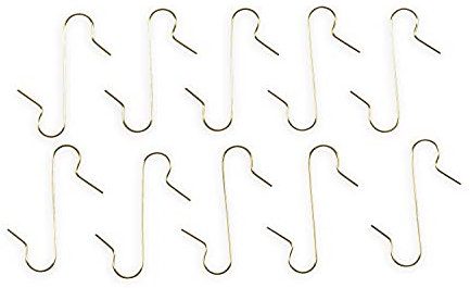 Riffelmacher 14330 - Flux-Aufhänger, 50 Stück, Gold, aus Metall, Baumhänger, Anhänger, Dekoration, Baumkugeln, Weihnachten, Advent