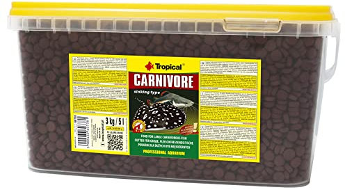 Tropical Carnivore - Futter für große, fleischfressende Fische (Rochen, Raubwelse), 1er Pack (1 x 5 l)