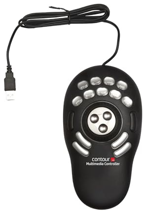 Contour Multimedia Controller PRO v2 | Ergonomisches Jog Wheel für Video/Musik/Bildbearbeitung | USB-Multimedia Controller für PC + Mac | 15 programmierbare Tasten | Jog-Ring mit 7 Geschwindigkeiten