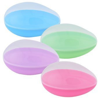 Jumbo Hollow Easter Egg (mixed pastels with clear top) 1 Count