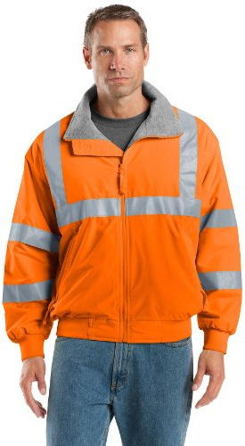 Port Authority Enhanced Visibility Challenger Jacket with Reflective Taping, Safety Orange/Reflective, X-Large