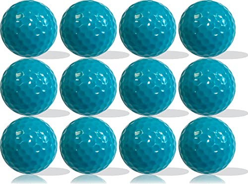 Einfarbige Golfbälle, 1 Dutzend blanko, nicht bedruckt (türkis), tolle Geschenkidee von Müttern, Vätern und Kindern – perfekt für die Person, die alles hat.