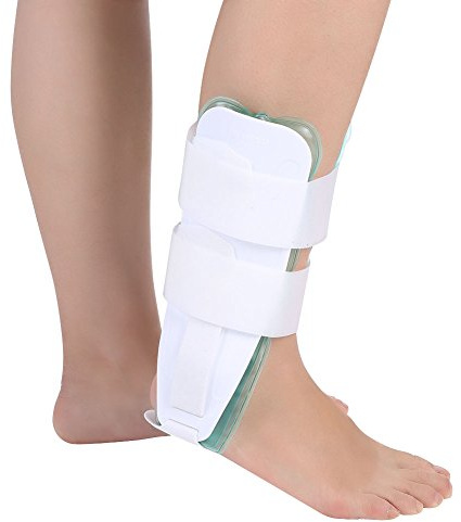 Sonew Attelle de Cheville, Stabilisateur de Pied Réglable pour la Protection des Entorses, Outil de Récupération D'attelle D'entorse de Cheville pour Femmes et Hommes