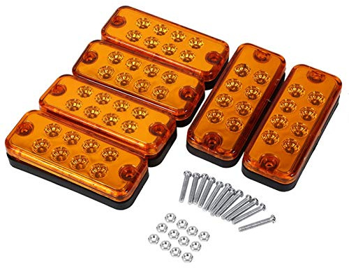 Luci di posizione laterali, 8 LED Luce di posizione laterale Luce di posizione Lampada di segnalazione Camion Rimorchio Camion, Luce di posizione laterale(giallo)