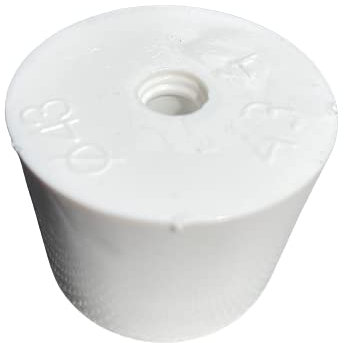 lilawelt24 Gummistopfen 43/40 mm mit Loch für Gärröhrchen Ø 8-9,5 mm (1 Stück) | Korken | Stopfen | Flaschenkorken | Weinballon Korken | Glasballon