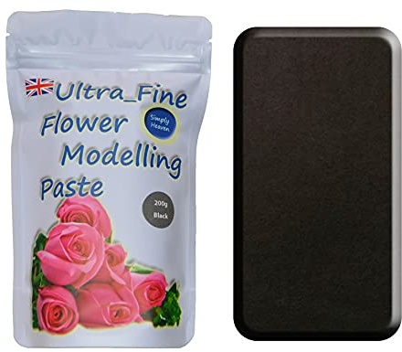 SimplyHeaven 200g Sugar Florist, Gum Paste - Sugarcraft Florest Flower Modelling (Black)