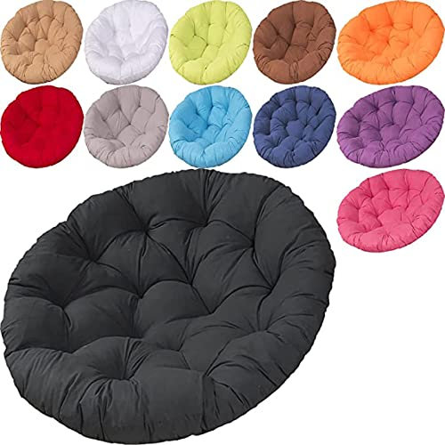 SRHWBF Papasan-Stuhlkissen Papasan-Kissen Wasserdichtes Schaukelstuhlkissen im Freien extra großes bequemes Sitzkissen Papasansessel Kissen (Black Ø170cm/66.9 in)