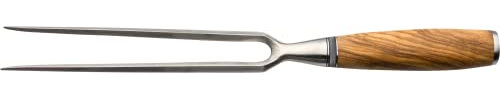 Katana Saya 18cm Carving Fork, VG-10 Damascus Steel, Olive Wood Handle