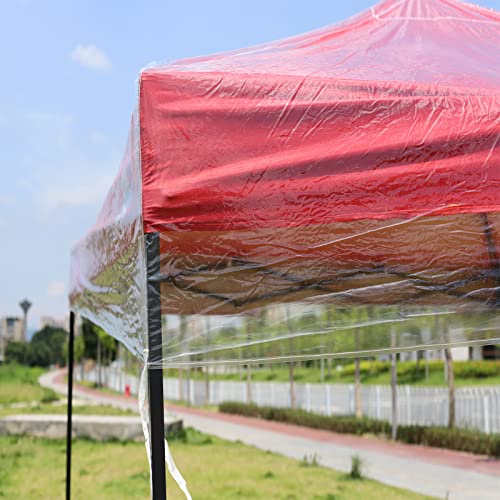 Pavillon-Ersatzabdeckungen, 3 m x 3 m, Outdoor-Pavillon, wasserdicht, transparent, Vordach, Terrasse, Ersatzzelt, Vordach, Outdoor, Garten, Terrasse, Partyzelt (nur oben transparent) (3 x 3 m)
