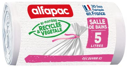 Alfapac - 30 Beutel mit 5 l Fassungsvermögen, für Badezimmer