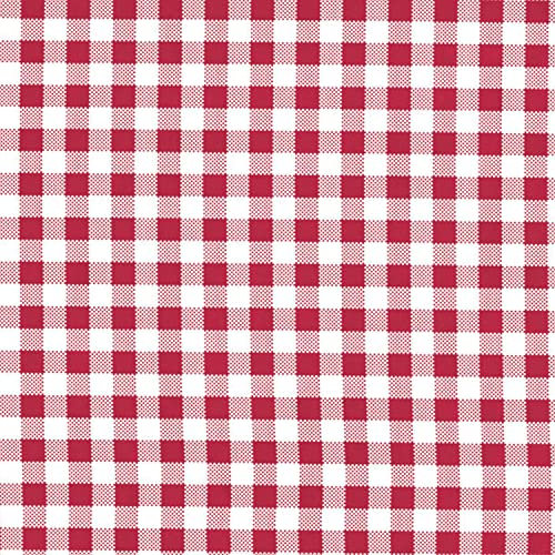Wachstuch Tischdecke abwaschbar Gartentischdecke Viele Größen und Designs, wasserabweisend, abwischbar, ÖkoTex (Kariert- Rot-Weiß- C-16-2, 140x220 cm)