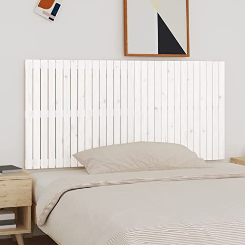 Homgoday Kopfteil für die Wand, weiß, 185 x 3 x 90 cm, aus massivem Kiefernholz, Kopfteil, Kopfteil für Doppelbett, Rückenlehne für Bett und Sofa