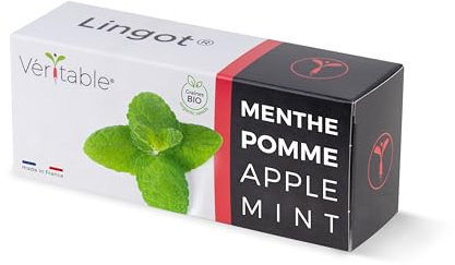 Lingot® Menthe Pomme - Compatible Potager d'Intérieur Véritable® et Exky® - Recharge prête à l'emploi - Substrat avec Graines Intégrées