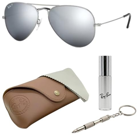 Ray-Ban RB3025 AVIATOR MIRROR Pilot Sunglasses with Official Eyewear Kit