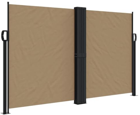 vidaXL Tenda da Sole Laterale Retrattile Tortora 140x600 cm