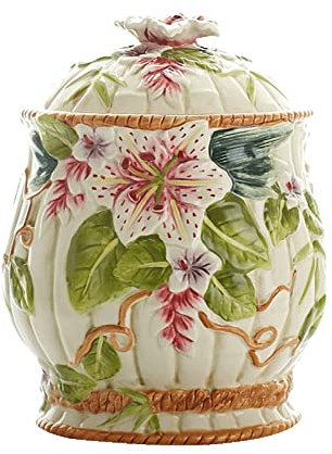 FQCXCKJ Sucrier 2500Ml Céramique Vintage Pot À Sucre Jardin Tambour En Forme De Sucrier Couvert Boîte D'assaisonnement avec Couvercle pour La Maison Sucrier