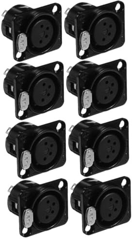 TOYANDONA 8pcs Microphone Cable Panel Xlr Female Panel Adapter for Live Performances Construction