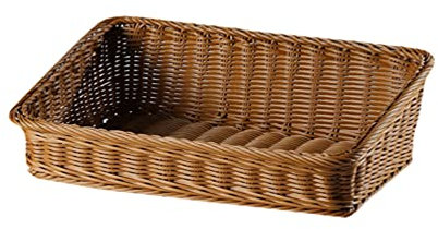 HOLIDYOYO 1pc Hand-woven Storage Basket for Fruits Bread and Vegetables Rustic Light Brown Decor for Weddings Banquets and Everyday Use