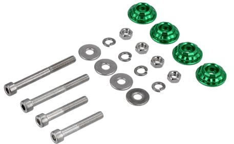Set: CNC Unterlegscheibe 32mm für Stoßdämpfer/Federbein, Grün - für S51,