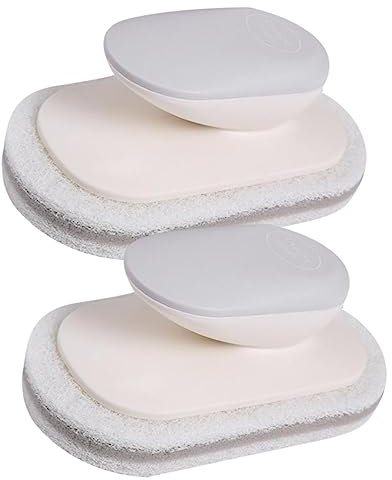 HOMOCONO Reinigungsschwämme Mit Griff 2 Stück Schwammschrubber Aus Weichem Schwammmaterial Ergonomisch Geformt Für Küche Und Bad Vielseitig Saugfähig Für Töpfe Pfannen Und Geschirr