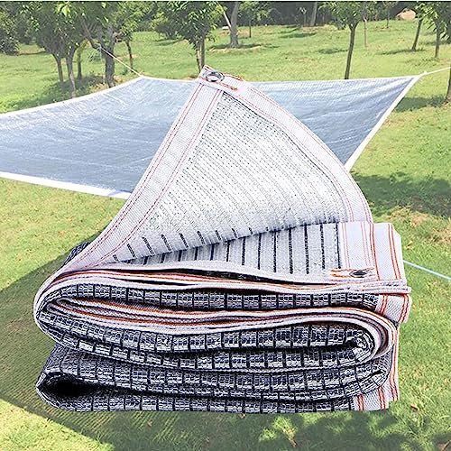 Sonnenschutznetz für den Außenbereich, 4 x 7 m, reflektierend, für Garten, Pergola, Dach, UV-Schutz, Baldachin für Terrasse, Wintergarten, atmungsaktiv, Sonnenschutz, Folie, Schattennetz