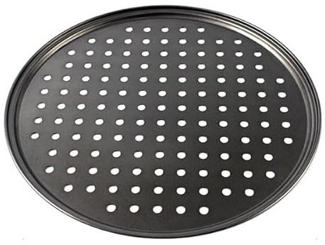 Plato Pizza Bandejas antiadherentes for pizza, bandeja for hornear con agujeros, plato hondo redondo, molde Bakewave, herramientas de cocina for el hogar Plato Pizza Horno(24.5cm with Holes)