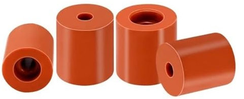 RSRSR Nylon SpacersWhite/Orange/Black Silicone Solid Spacer, 16/18mm 3D Printer Hot Bed Leveling Column, Silicone Bed Mounts 3D Printer Parts(White,18mm)(Orange,18mm)