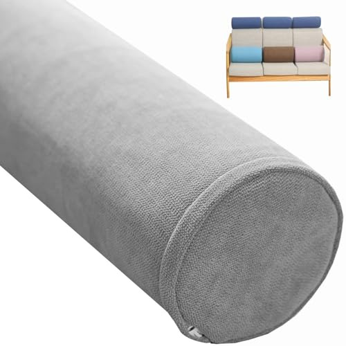 seokor Rollenkissen lang 40/45/50/60/80/90cm Nackenrolle Weichem Zylindrisches Nackenkissen Bequemes mit Reißverschlus für Kopf, Nacken, Rückenstütze Reisekissen(B2,15x80cm)