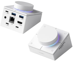 Hagibis Hub USB C con Botones de Acceso Directo, estación de Acoplamiento RGB Tipo C con HDMI 4K a 60Hz, 100W PD, 5Gbps USB-C, 2 USB 3.0, 2.5G RJ45, AUX, SD3.0, Micro SD3.0 para MacBook iPad Pro